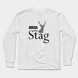 Guess the stag Mens Stag do weekend party night id Long Sleeve T-Shirt